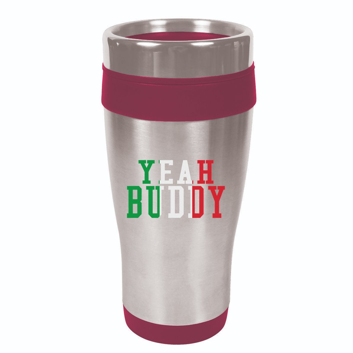 Yeah Buddy Italian Flag Colors 16oz Travel Tumbler
