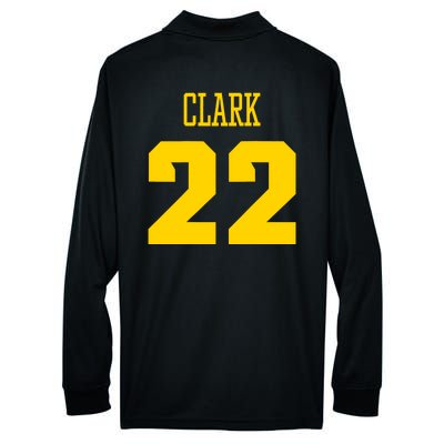 You Break It You Own It Clark 22 Iowa  Performance Long Sleeve Polo