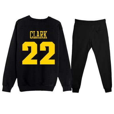 You Break It You Own It Clark 22 Iowa  Premium Crewneck Sweatsuit Set