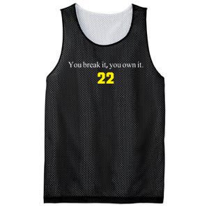 You Break It You Own It Clark 22 Iowa  Mesh Reversible Basketball Jersey Tank