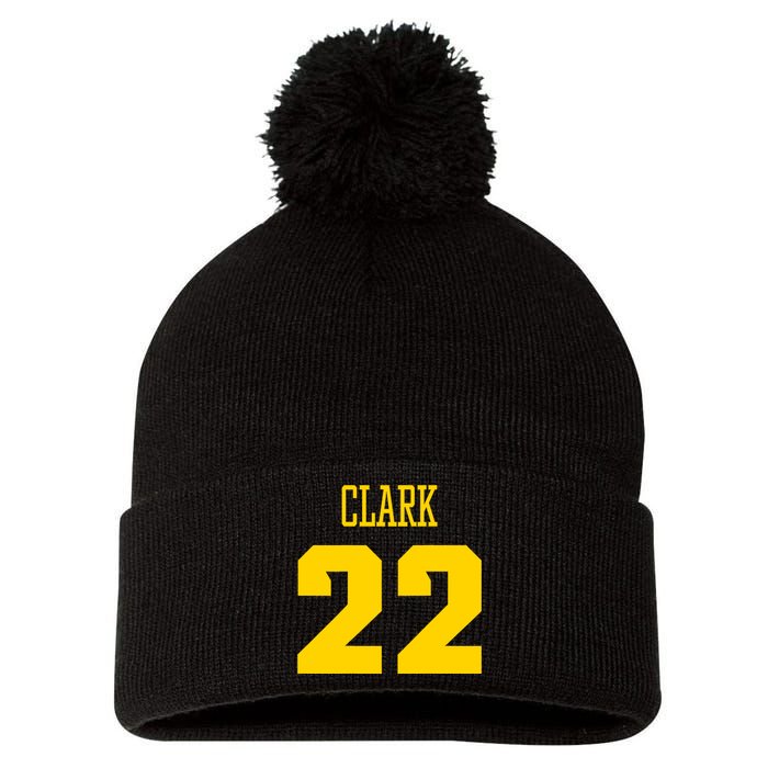 You Break It You Own It Clark 22 Iowa  Pom Pom 12in Knit Beanie