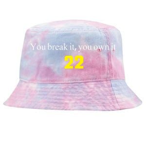 You Break It You Own It Clark 22 Iowa  Tie-Dyed Bucket Hat