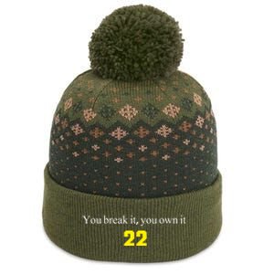 You Break It You Own It Clark 22 Iowa  The Baniff Cuffed Pom Beanie