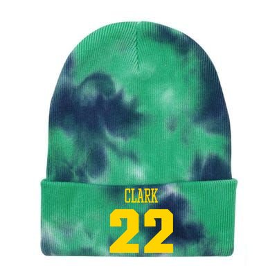 You Break It You Own It Clark 22 Iowa  Tie Dye 12in Knit Beanie