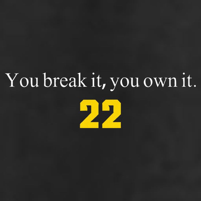 You break it you own it Clark 22 iowa Front & Back Design Knit Cap Winter Beanie