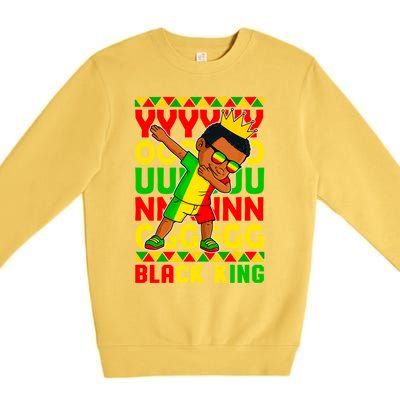 Young Black King Melanin African Juneteenth 1865 Gift Premium Crewneck Sweatshirt