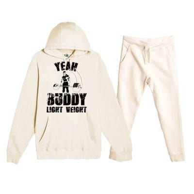 Yes Buddy Lightweight Funny Weightlifting Premium Hooded Sweatsuit Set