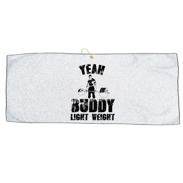 Yes Buddy Lightweight Funny Weightlifting Large Microfiber Waffle Golf Towel