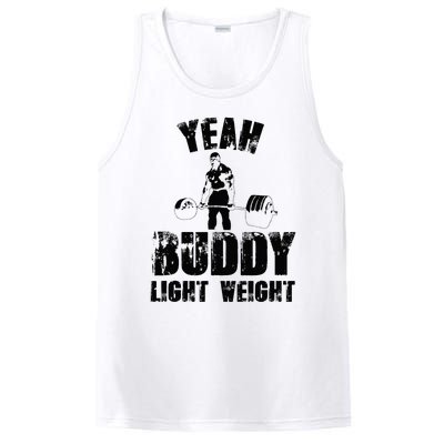 Yes Buddy Lightweight Funny Weightlifting PosiCharge Competitor Tank