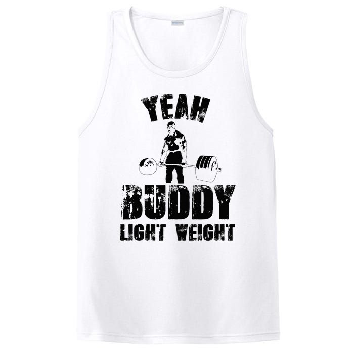 Yes Buddy Lightweight Funny Weightlifting PosiCharge Competitor Tank