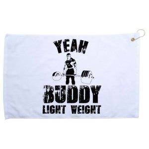 Yes Buddy Lightweight Funny Weightlifting Grommeted Golf Towel