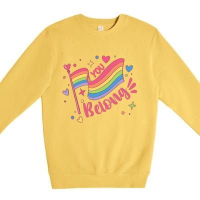 You Belong Lgbtq Ally Pride Premium Crewneck Sweatshirt