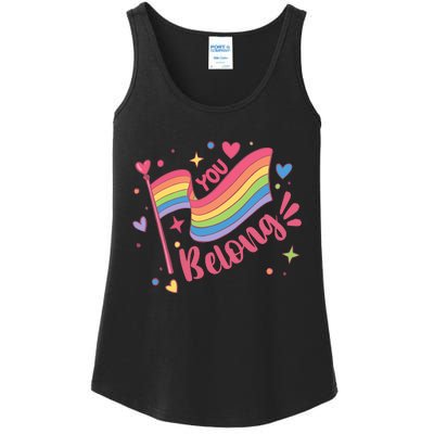 You Belong Lgbtq Ally Pride Ladies Essential Tank