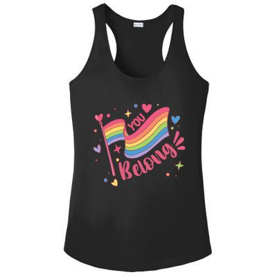 You Belong Lgbtq Ally Pride Ladies PosiCharge Competitor Racerback Tank