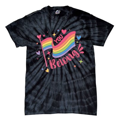 You Belong Lgbtq Ally Pride Tie-Dye T-Shirt