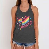 You Belong Lgbtq Ally Pride Women's Knotted Racerback Tank