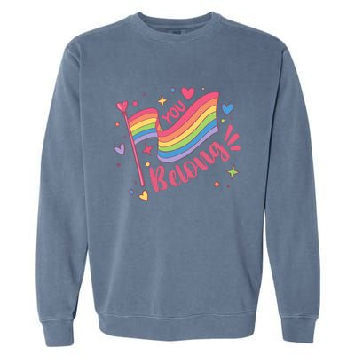 You Belong Lgbtq Ally Pride Garment-Dyed Sweatshirt