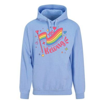 You Belong Lgbtq Ally Pride Unisex Surf Hoodie