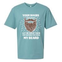 Your Boobs Look Heavy Let Me Hold Them For You While You Touch My Beard Sueded Cloud Jersey T-Shirt