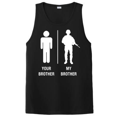 Your Brother My Brother Funny Soldier Military PosiCharge Competitor Tank