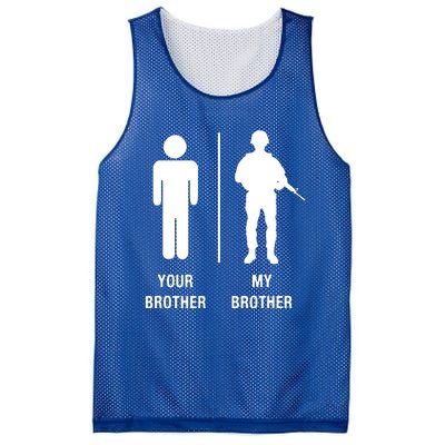 Your Brother My Brother Funny Soldier Military Mesh Reversible Basketball Jersey Tank