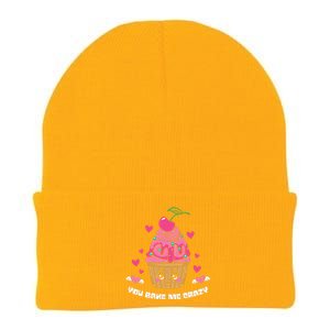 You Bake Me Crazy Cherry Cupcale Valentine Food Gift For Valentine Day Knit Cap Winter Beanie