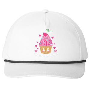 You Bake Me Crazy Cherry Cupcale Valentine Food Gift For Valentine Day Snapback Five-Panel Rope Hat