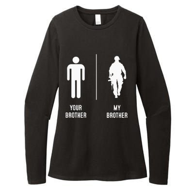 Your Brother My Brother Proud Army Family Military Womens CVC Long Sleeve Shirt