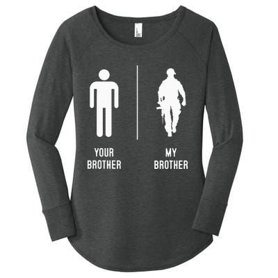 Your Brother My Brother Proud Army Family Military Women's Perfect Tri Tunic Long Sleeve Shirt