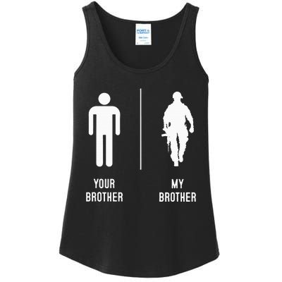 Your Brother My Brother Proud Army Family Military Ladies Essential Tank