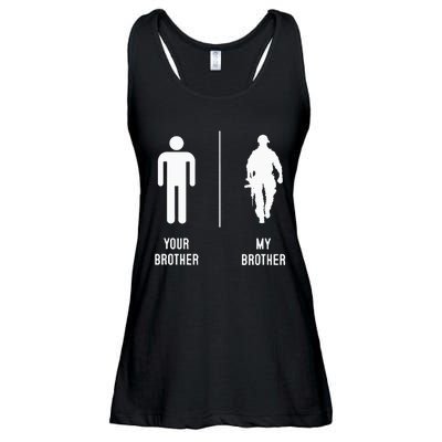 Your Brother My Brother Proud Army Family Military Ladies Essential Flowy Tank