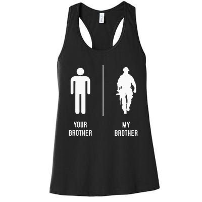 Your Brother My Brother Proud Army Family Military Women's Racerback Tank