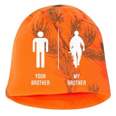 Your Brother My Brother Proud Army Family Military Kati - Camo Knit Beanie