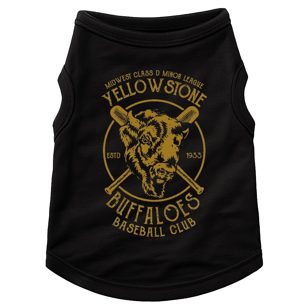 Yellowstone Buffaloes Minor League Retro Baseball Team Doggie Tank