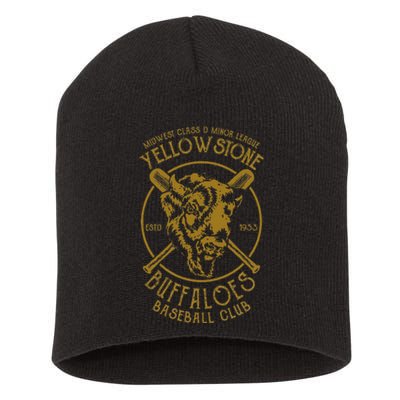 Yellowstone Buffaloes Minor League Retro Baseball Team Short Acrylic Beanie