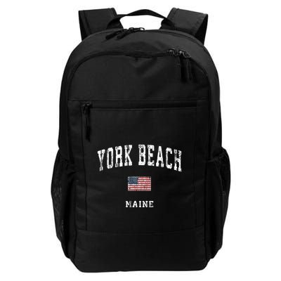 York Beach Maine Me Vintage American Flag Sports Design Backpack