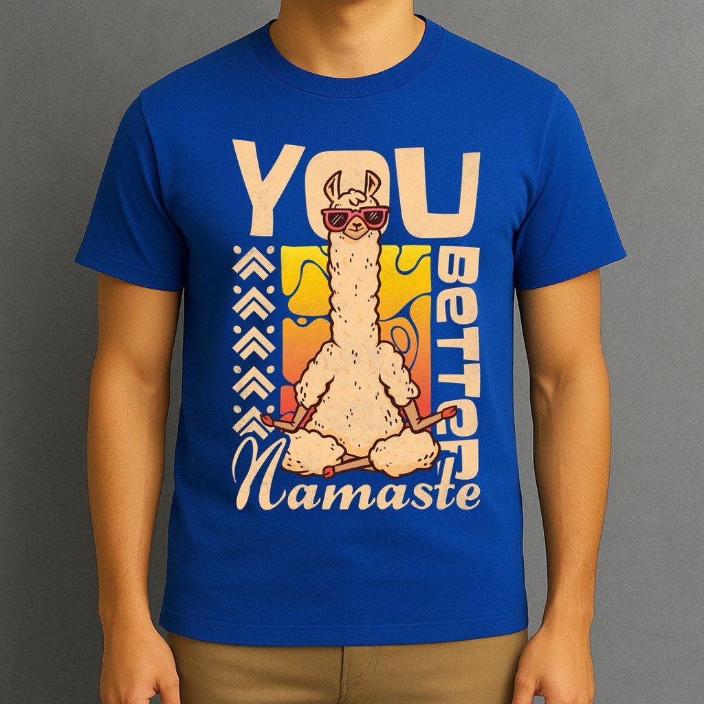 You Better Namaste Yoga Alpaca Lama Cute Gift T-Shirt