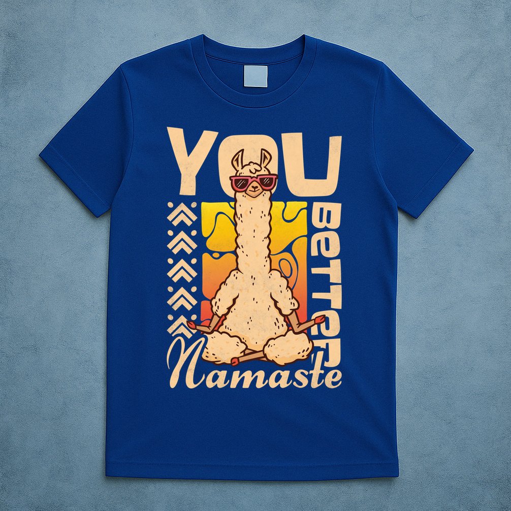 You Better Namaste Yoga Alpaca Lama Cute Gift T-Shirt