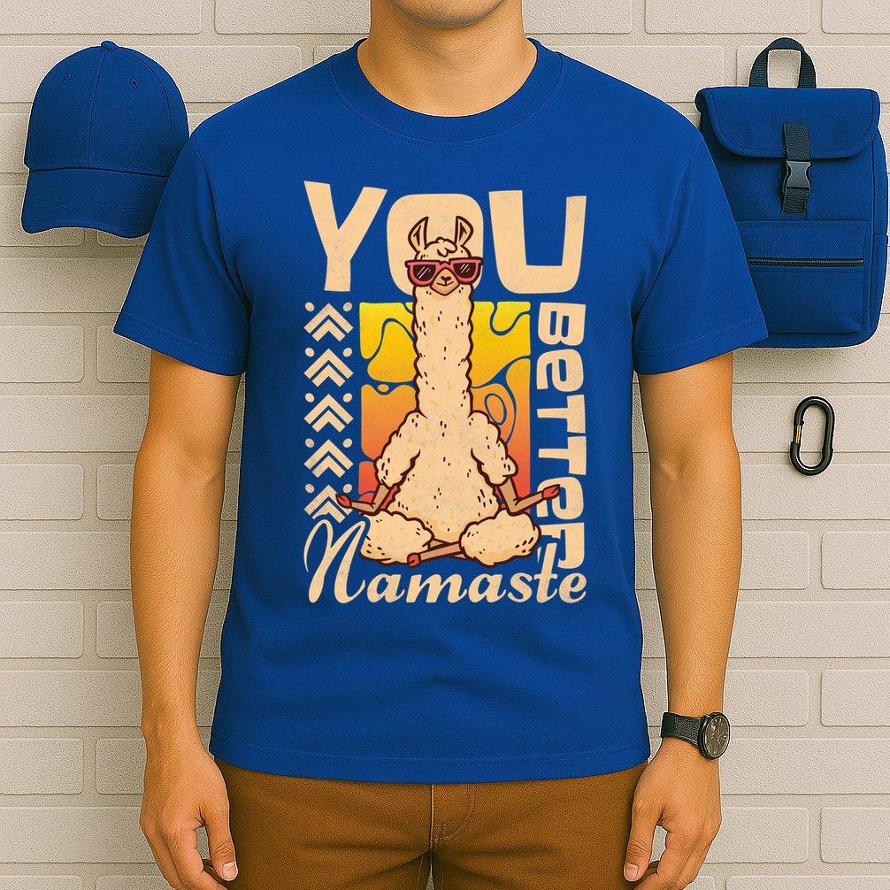 You Better Namaste Yoga Alpaca Lama Cute Gift T-Shirt