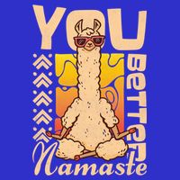 You Better Namaste Yoga Alpaca Lama Cute Gift T-Shirt