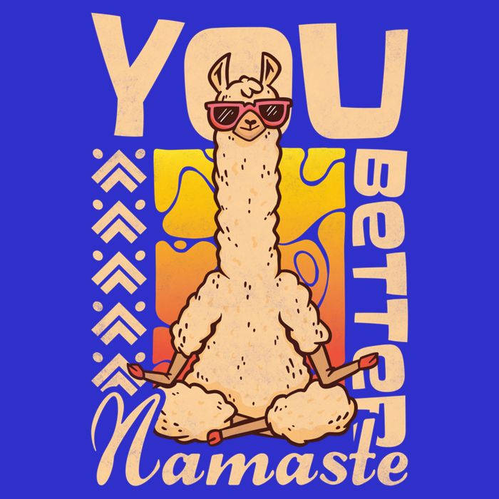 You Better Namaste Yoga Alpaca Lama Cute Gift T-Shirt
