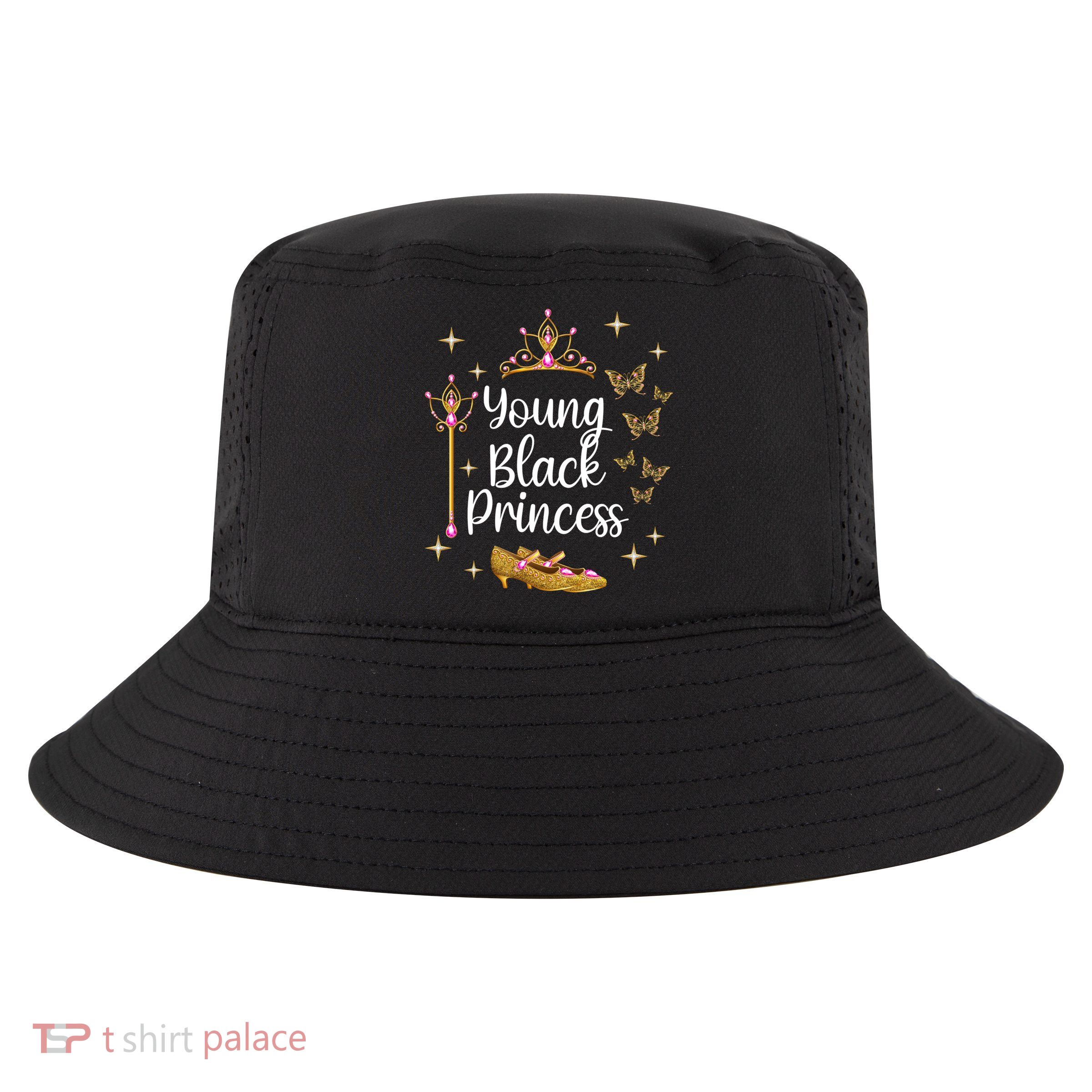 Young Black Princess Afro Natural Hair Black Girl Juneteenth Gift Cool Comfort Performance Bucket Hat