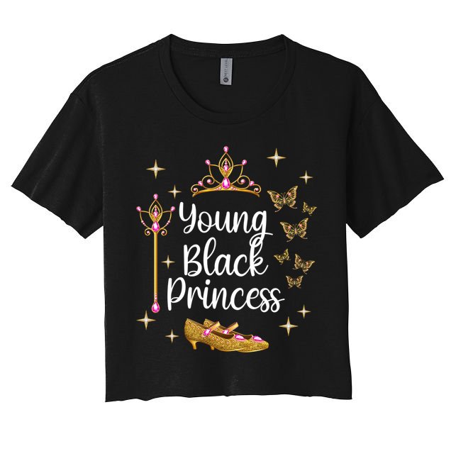 Young Black Princess Afro Natural Hair Black Girl Juneteenth Gift Crop Top