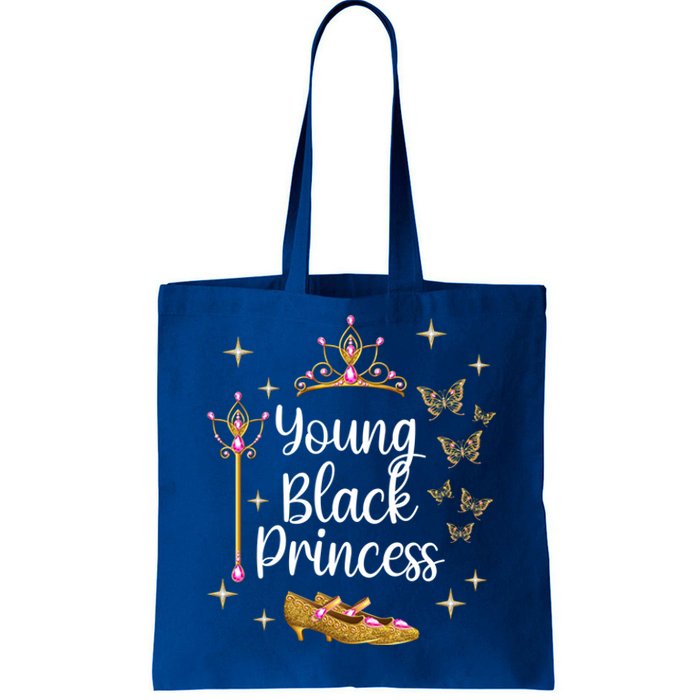 Young Black Princess Afro Natural Hair Black Girl Juneteenth Gift Tote Bag