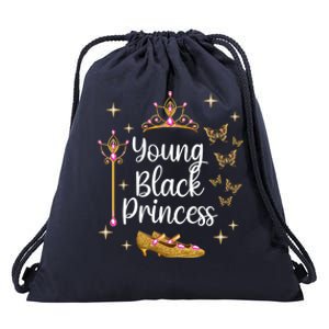 Young Black Princess Afro Natural Hair Black Girl Juneteenth Gift Drawstring Bag