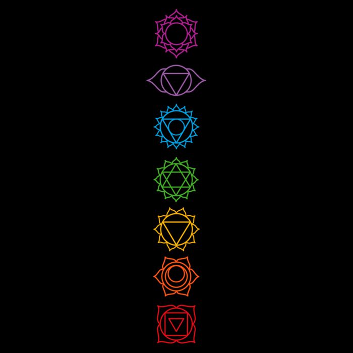Yogi Back Print Chakras Aligned Yoga Lover Gift Cooling Performance Crew T-Shirt