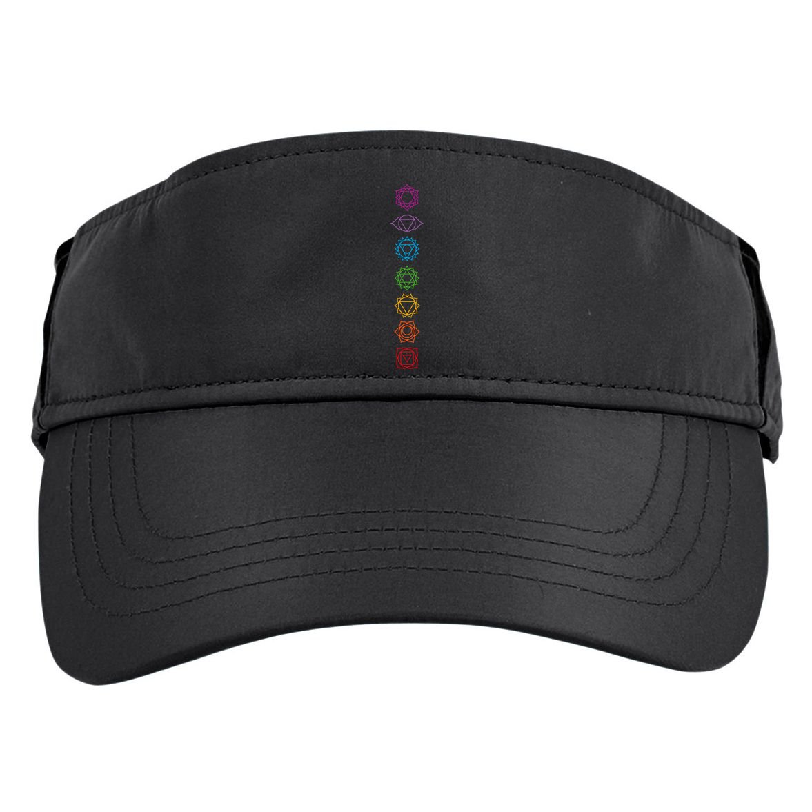 Yogi Back Print Chakras Aligned Yoga Lover Gift Adult Drive Performance Visor