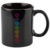 Yogi Back Print Chakras Aligned Yoga Lover Gift 11oz C Handle Ceramic Mug