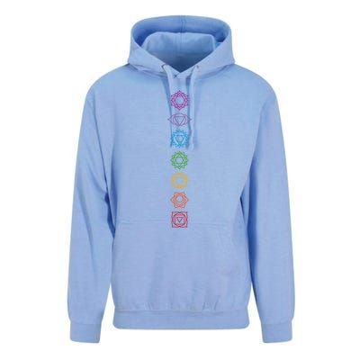 Yogi Back Print Chakras Aligned Yoga Lover Gift Unisex Surf Hoodie