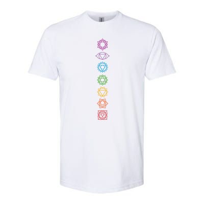 Yogi Back Print Chakras Aligned Yoga Lover Gift Softstyle® CVC T-Shirt